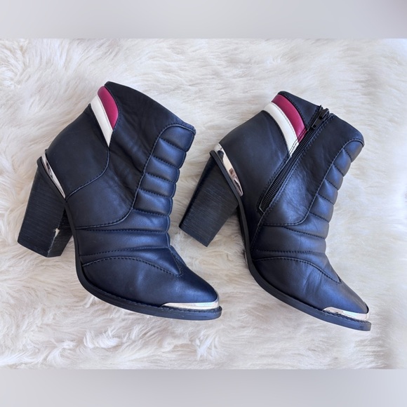 Jeffrey Campbell X Free People Danica Leather Black Zip Up Ankle Short Boot - Picture 16 of 16